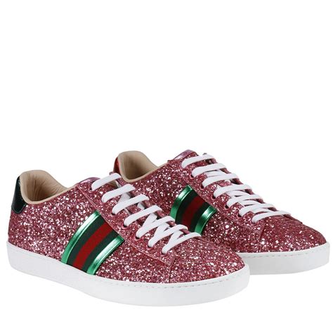 pink gucci sneakers for women.